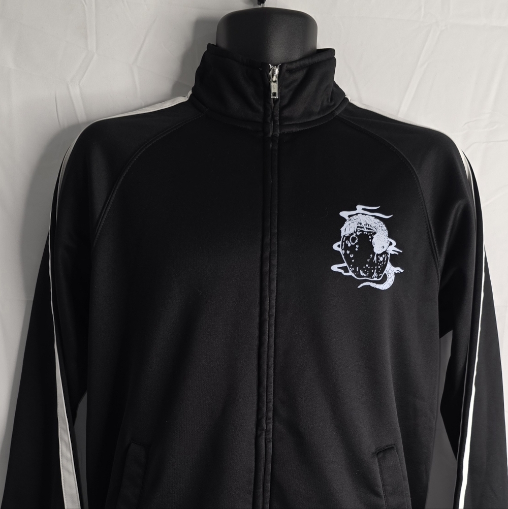 Bad Habit Omocat Black Track Jacket Screen Printed Size Medium CJ-2644 - Picture 4 of 11